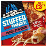 Chicago Town Takeaway Stuffed Crust Pepperoni Medium Pizza 490g (PMP) - (Case of 10)  Adomoo